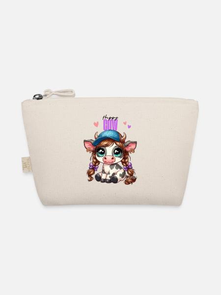 Vache Veau Mignon Casquette De Basket-ball Glitter Anime - Trousse biologique - nature - Devant