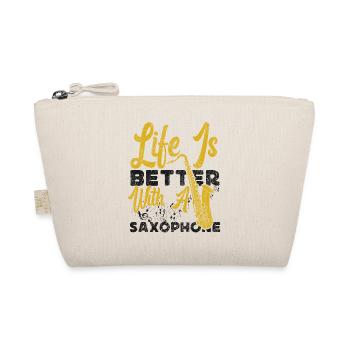Saxophone Life Is Better With A - Organic Pouch - nature - Front