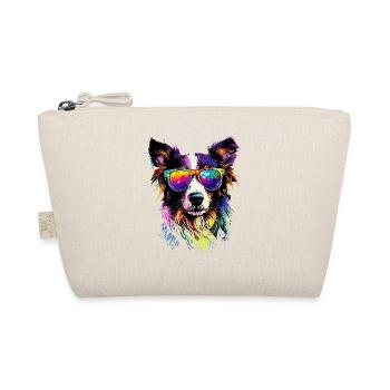 Border Collie Dog Lover Puppy Cute Collies - Organic Pouch - nature - Front