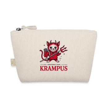 Greetings from Krampus Cat Funny Christmas Design - Organic Pouch - nature - Front