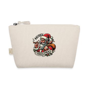 Merry Christmas Cooler Santa Vintage Look - Bio-Täschchen - Natur - Vorne