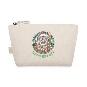 Funny Santa Claus Let's Get Lit - Organic Pouch - nature - Front
