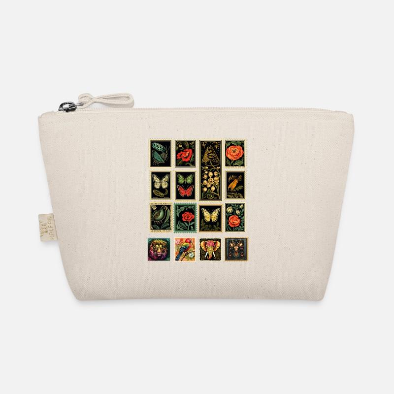 Decorative Fancy Postage Stamps Organic Pouch