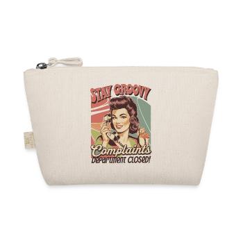 Stay Groovy Retro Design - Plaintes Style fermé - Trousse biologique - nature - Devant