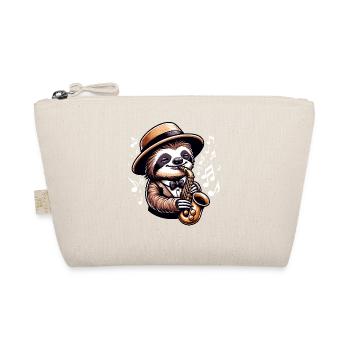 Sloth Saxophone Music Outfit for Jazz and Jazz - Organic Pouch - nature - Front