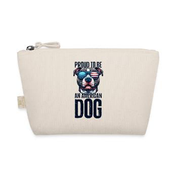 Pitbull Mom Patriotic Lustiges 4th of July - Bio-Täschchen - Natur - Vorne