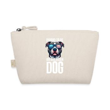 Pitbull Mom Patriotic Lustiges 4th of July - Bio-Täschchen - Natur - Vorne