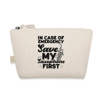 Saxophone In Case Of Emergency - Organic Pouch - nature - Front