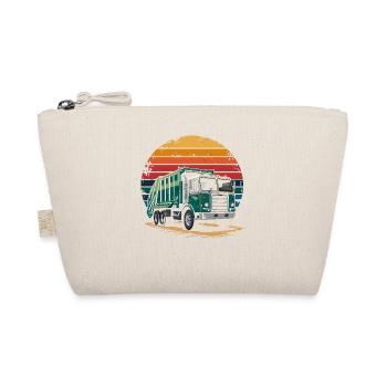 Retro Recycling Garbage Truck Sanitation Worker - Organic Pouch - nature - Front