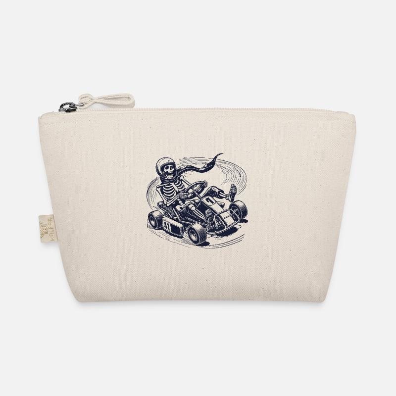 Rétro Skeleton Go-Kart Driver Adventure Trousse biologique