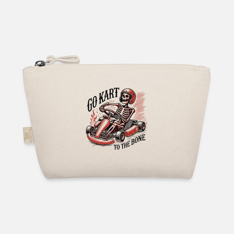 Go-Kart Bis Auf Die Knochen Retro Look Bio-Täschchen