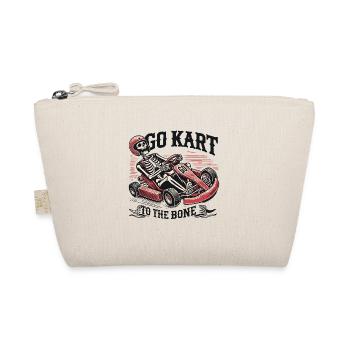 Go-kart to the bone skeleton racer - Organic Pouch - nature - Front