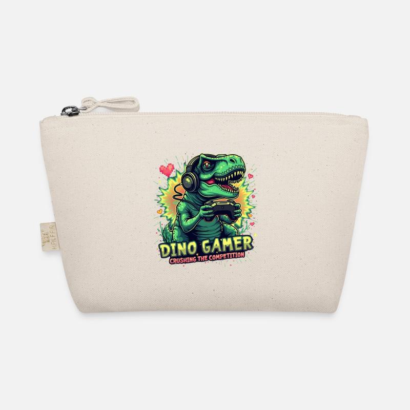 Dino Gamer Joystick Dinosaur Organic Pouch