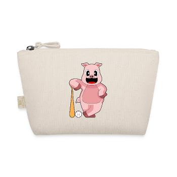 Pig Baseball Baseball Bat - Organic Pouch - nature - Front