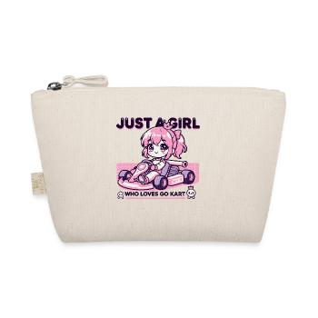 A Girl Who Loves Go-Kart Anime Style - Organic Pouch - nature - Front
