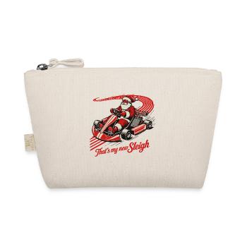 Christmas go-kart fun in retro style - Organic Pouch - nature - Front