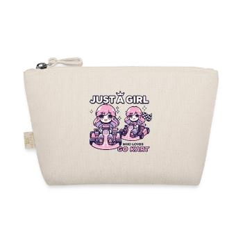 A girl in a go-kart adventure - Organic Pouch - nature - Front