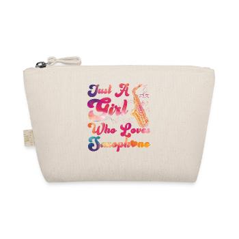 Saxophone Girl Just A Girl Who - Organic Pouch - nature - Front
