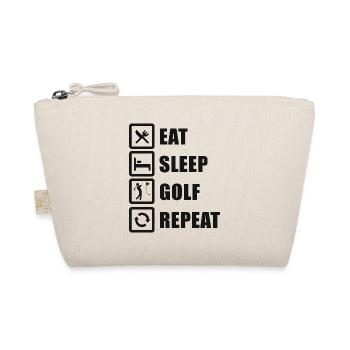 Eat Sleep Golf Repeat Golfer - Organic Pouch - nature - Front
