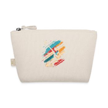 Retro Badminton - Organic Pouch - nature - Front