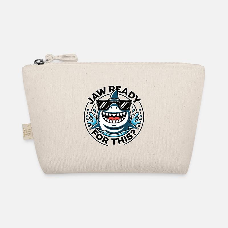 Jaw ready for this? Funny Shark Lover Pun Organic Pouch