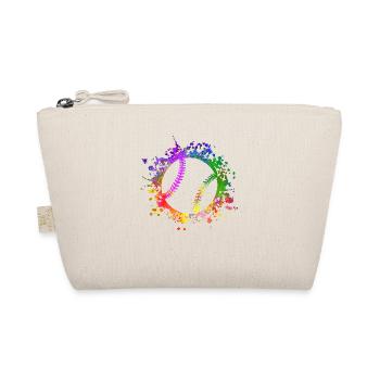 Baseball Paintsplashes Softball Baseball - Organic Pouch - nature - Front