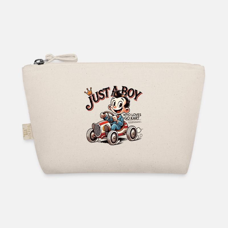 Nur Ein Junge Der Go-Kart Liebt Cartoon Style Bio-Täschchen