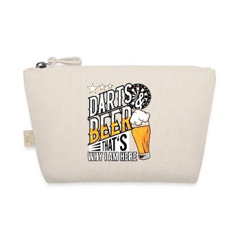Darts and Beer darum bin ich hier Geschenkidee - Bio-Täschchen - Natur - Vorne
