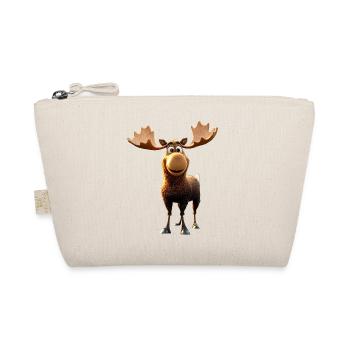 Elch Moose Elchbulle Geweih Hirsch Wilde Elche - Bio-Täschchen - Natur - Vorne