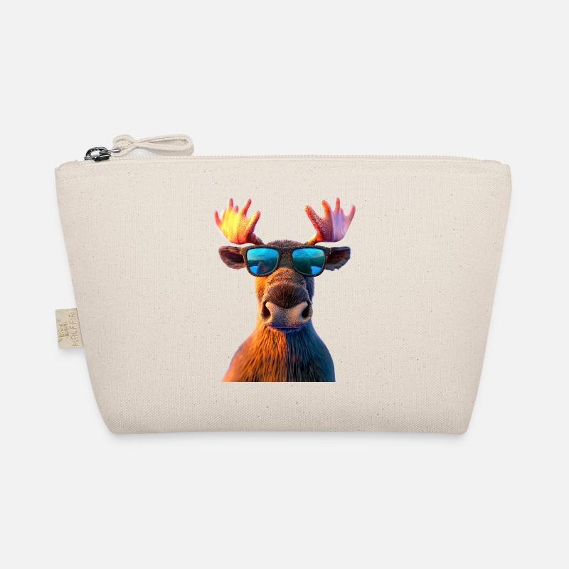 Elch Moose Elchbulle Geweih Hirsch Wilde Elche Bio-Täschchen