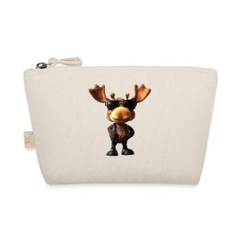 Elch Moose Elchbulle Geweih Hirsch Wilde Elche - Bio-Täschchen - Natur - Vorne