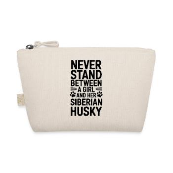 Siberian Husky Spruch Siberian Huskies Geschenk - Bio-Täschchen - Natur - Vorne