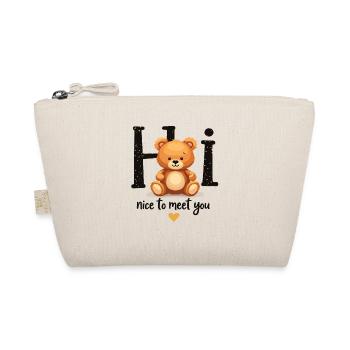 Cute teddy bear motif – children's fashion with a heart - Organic Pouch - nature - Front