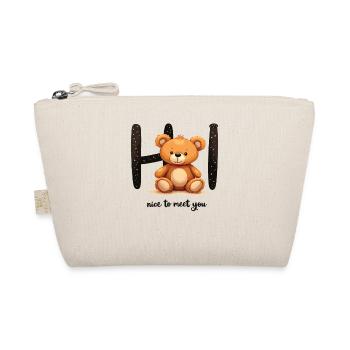 Cute teddy bear motif – children's fashion with a heart - Organic Pouch - nature - Front