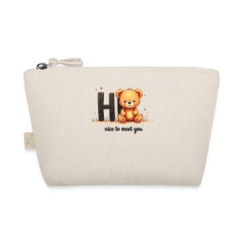 Cute teddy bear motif – children's fashion with a heart - Organic Pouch - nature - Front