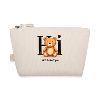 Cute teddy bear motif – children's fashion with a heart - Organic Pouch - nature - Front