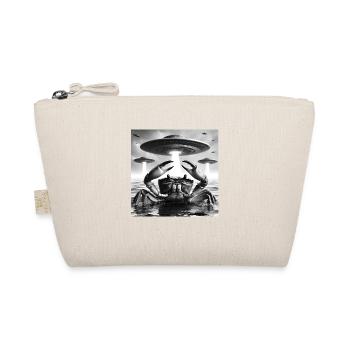 Crab Marine Funny Graphic Selfie with UFOs Weird A - Organic Pouch - nature - Front
