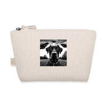 Doberman Pinscher2 Funny Graphic Selfie with UFO W - Bio-Täschchen - Natur - Vorne