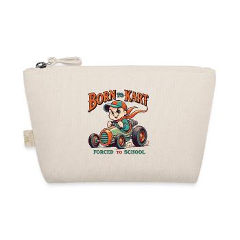 Geboren Zum Kart fahren Retro Cartoon Look - Bio-Täschchen - Natur - Vorne