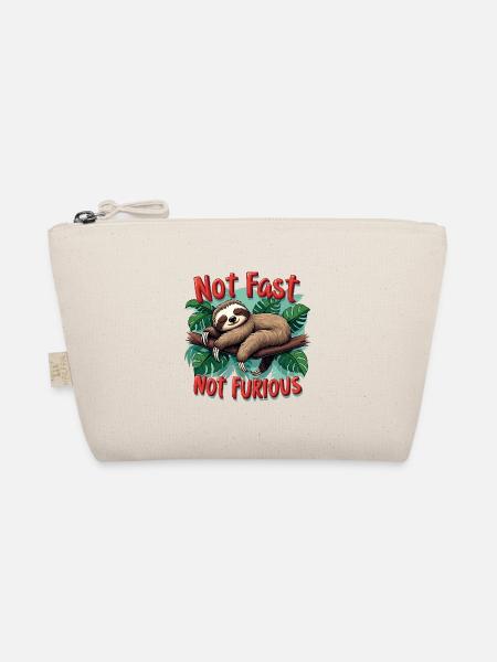 Sloth Cozy Relaxing Sleeping Meditation - Organic Pouch - nature - Front
