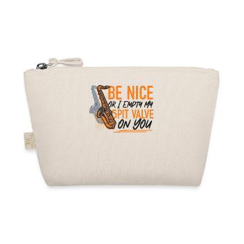 Saxophone Be Nice Or I Empty My - Bio-Täschchen - Natur - Vorne