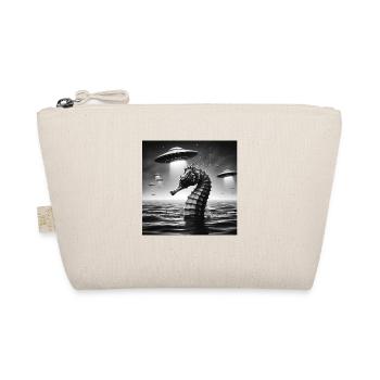 Mutant seahorse Funny Graphic Selfie with UFOs Wei - Organic Pouch - nature - Front