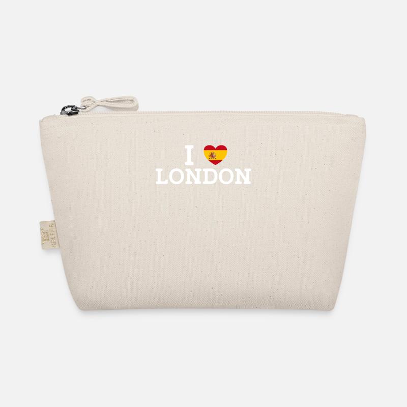 J’aime Londres Madrid Espagne Drapeau Entendre Cool Paris Trousse biologique