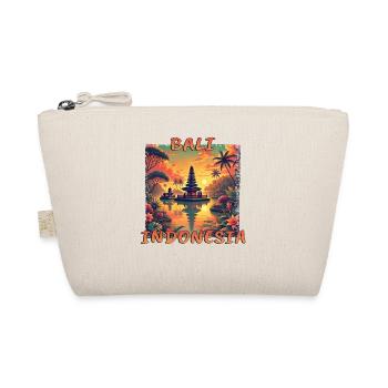 Bali Pagode Sonnenuntergang Asien Grunge Stil - Bio-Täschchen - Natur - Vorne