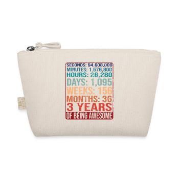 3 ans ! Cadeau d’anniversaire pour les 3 ans - Trousse biologique - nature - Devant