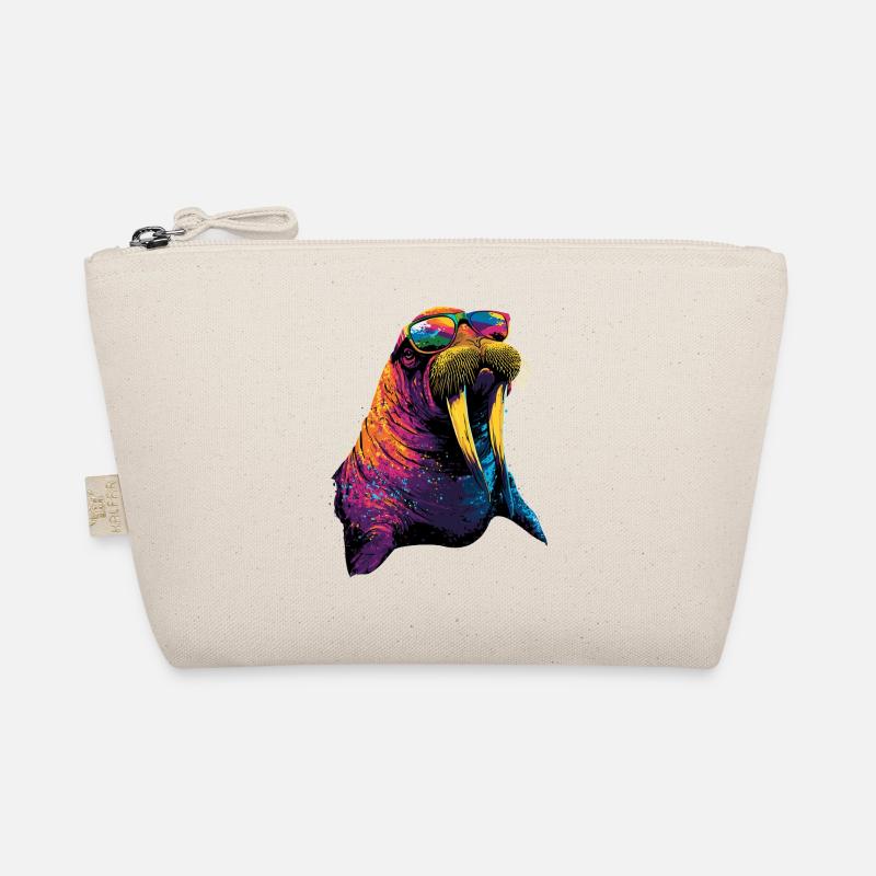 Walrus, tusks, seal, wild Pacific walruses Organic Pouch