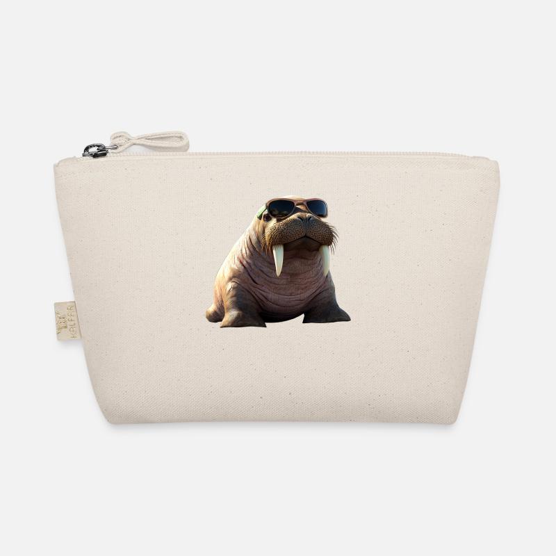 Walrus, tusks, seal, wild Pacific walruses Organic Pouch