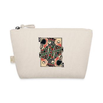 Retro Table Tennis King Playing Card Classic - Organic Pouch - nature - Front