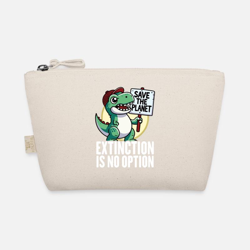 Extinction is no option Dinosaur Environmental Organic Pouch