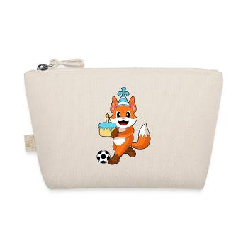 Fuchs Geburtstag Fußball - Bio-Täschchen - Natur - Vorne